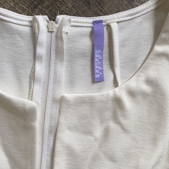 LULUS Exclusive Ivory Tulip Mini Dress Size XS - Picture 6 of 10